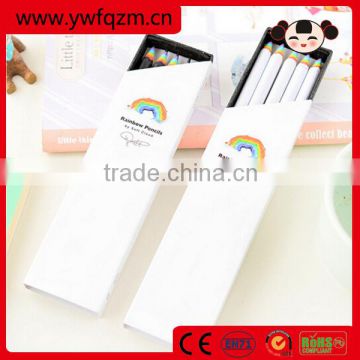 2016 new fancy wooden rainbow pencil