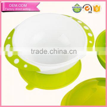 BPA free non-toxic silicone sucker kids plastic bowl