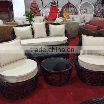 fashion design rattan swivel chair with special weave way