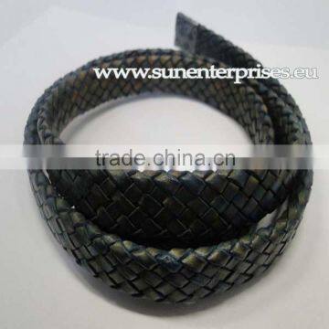 Braided Leather Round - Oval Braided 18 mm - SE-PB-Light Grey photo-3
