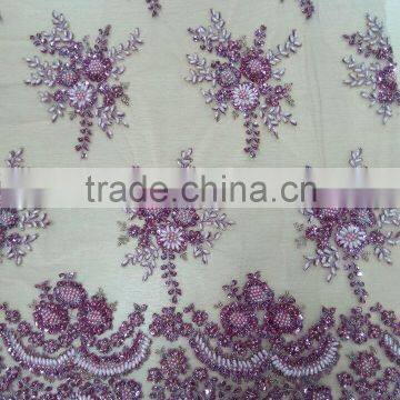 hotsale new style new design beaded bridal lace