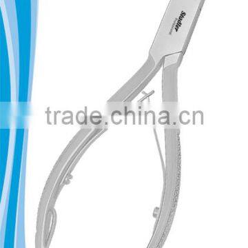 Nail cutter double spring grooved handle straight jaw size 14 cm