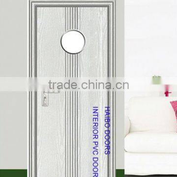 PVC MDF Bathroom Glass Door wtih WPC frame (HB-089B)