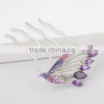 High quality cubic zirconia bridal hair combs