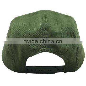 Vintage Embroidered Badge Flat Brim Running Cap With Adjustable Strap Running Sport Hat photo-3