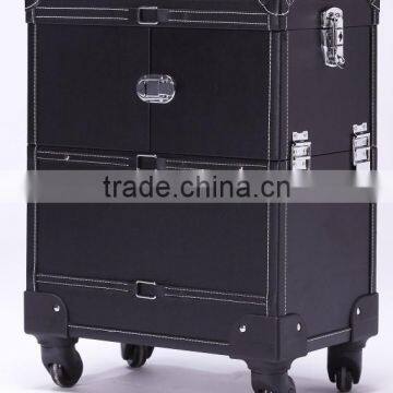 Professional Salon Rolling Cosmetic Train Case Artist Lockable Box photo-2