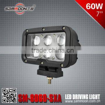New Design Dual Row Super Bright Rectangle 7 Inch 60w CREE LED Driving Light, Led Work Light_SM-8060-SXA