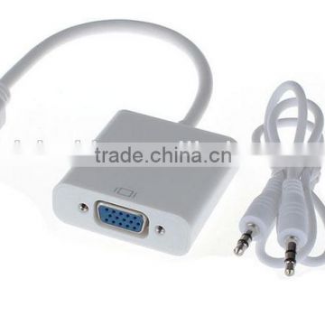 HDMI male to VGA female adapter with 3.5 audio cable