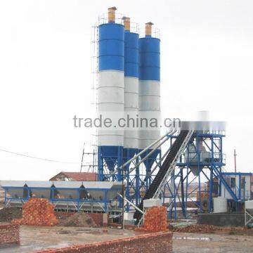 construction machinery tool concrete mixing station HLS60 with twin-shaft compulsory mixer machine