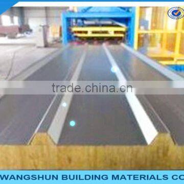 high quality rock wool insulation steel sandwich panel for building