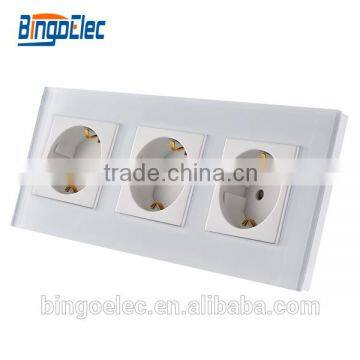 EU standrad 3gang germany power socket,16A EU socket