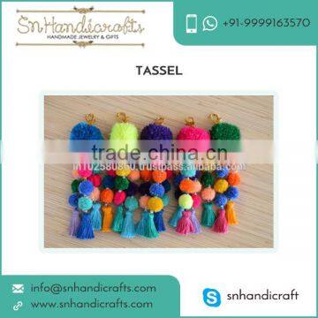 Premium Quality Eco leather Material Made Tassel Tiebacks for Living Room Use