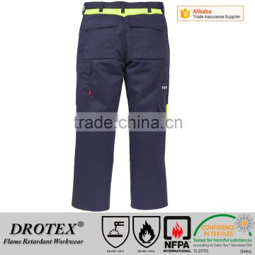 oeko-tex certified 75% cotton 25% polyester fireproof workwear trousers