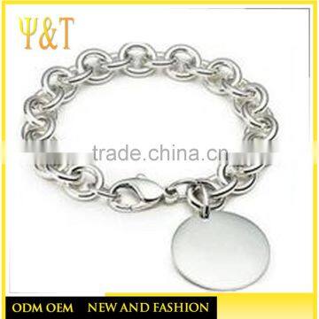 Fashion Men Gold Silver Stainless Steel Charm Bracelets Custom Engraved Logo Bangles Magnetic Bracelets photo-4