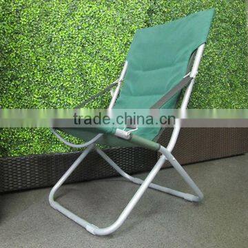 Portable beach chair with iron frame