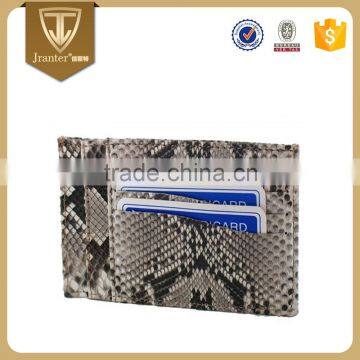 my test Exotic Leather Genuine Python Snakeksin Square Business Card Holder
