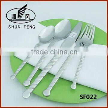 China manufacturer clear mirror polish cutlery set