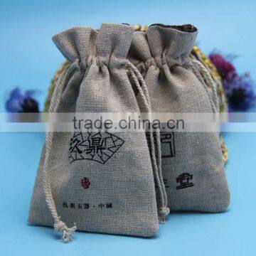 Hot selling jute recycled drawstring packing gift bag wholesale