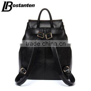 Wholesale Genuine Leather Drawstring Backpack School Bag for College Girl photo-5