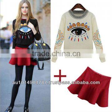 SWEATER WITH MIN SKIRTS EUROPEAN SUITS 6068