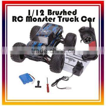 2.4G 1/12 Scale 40KM+ 4CH 2WD Brushed RC Monster Truck Car RC Car Toys