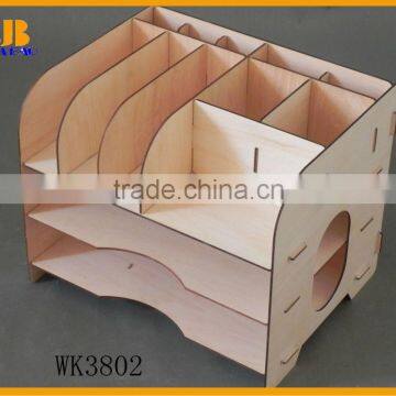 office file stand magazine newspaper wooden rack WK3802