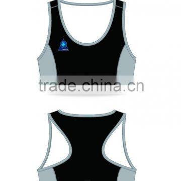 SPIDERSPORTS sublimation custom fitness wear lady sports crop top