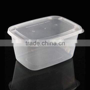 High Quality Plastic Food Container PP Box Flat Cover 2000ml photo-2
