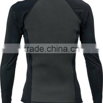 Polyester long sleeve lycra rash guard top for men L-02