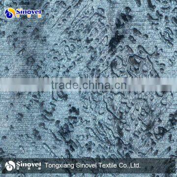 Shining embossed Velour Fabric