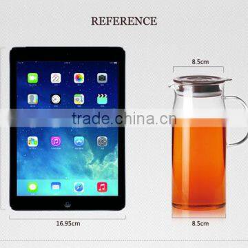 China Supplier Glass Water Pot Juice Pot With Plastic Lid Borosilicate Glass