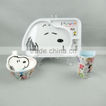 Snoopy design melamine dinner set