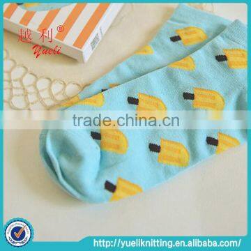 wholesale Korea custom print thin cotton ankle socks