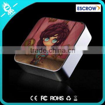 Goth Pattern,18650 Power Bank,Metal Square Power Bank 6000mah photo-3