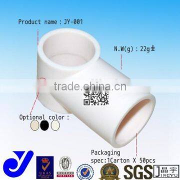 JY-A001|Coated steel pipe plastic joint|Lean tube plastic pipe clamp|OD 28mm lean pipe Tee plastic tubing joint