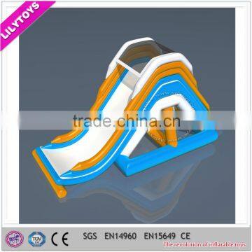 New design inflatable aqua slide, hot giant inflatable water slide, large inflatable floating water slides