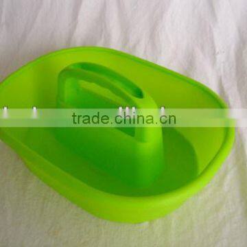 green Plastic Handle Shower Caddy