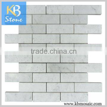 Bianco white marble mosaic subway tiles mosaic