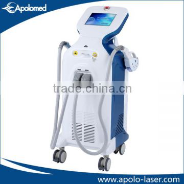 Chinese Apolo Med CE& ISO approved beauty machine e light ipl rf face rejuvenation hair removal