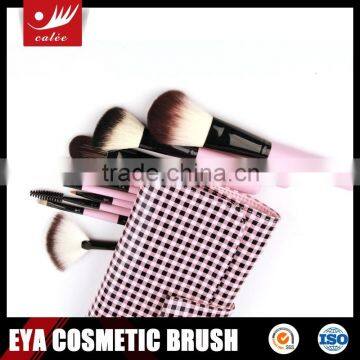 10pcs Animal and Nylon Hair Wood Handle Travel Make Up Brushes With Bag photo-4