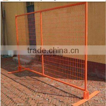 powder coating square pipe frame welded wire mesh temporary fence with horizontal brace for canada market