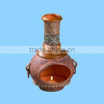 Garden supplies outdoor clay votive chimeneas