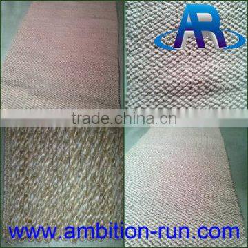 Round handmade water hyacinth carpet