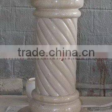 POLISHED VERONA BEIGE MARBLE PEDESTALS photo-5