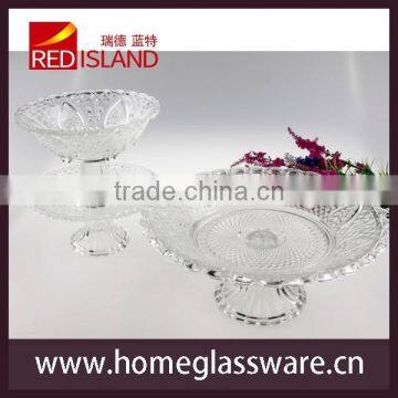 Footed Clear Glass Cake Stand Cake Plate photo-4