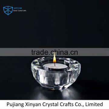 FACTORY DIRECTLY Trendy Style Clear Color Crystal Candle Holder for Wholesale