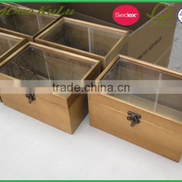 eco friendly factory price cheap unfinished wooden shoe box with window,wooden window box for packing