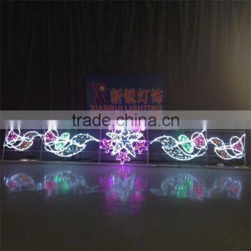 Manufacturer indoor outdoor wholesale bauhinia flower led street decoration motif light hanging