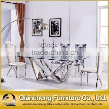 12mm thick tempered glass top wedding cake table dining table