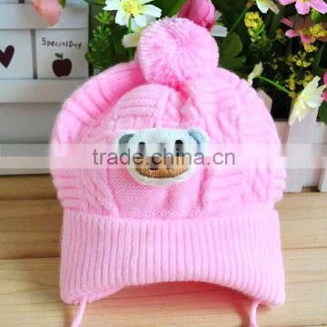 Baby Hat Boy Girl Infant Toddler Cute Soft Crochet Bear Hat Beanie Warm Newborn Cap